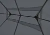 Close-up view of the internal metal frame and fabric of a grey pergola or gazebo. Náhľad obrázku produktu