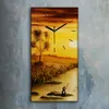 Wandbild Leinwand Bilder Wanduhr 30x60 Gemälde Landschaft Produktbild-Vorschau 2