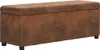 vidaXL Bank mit Staufach 116 cm Braun Wildleder-Optik Produktbild-Vorschau 3
