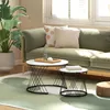 HOMCOM Couchtisch rund 2er Set Beistelltisch Produktbild-Vorschau 7