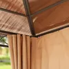 Close-up view of the roof and curtains of a gazebo. Produktbild-Vorschau