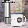 Trendation - Dart Herzschlag Geschenk Emaille Tasse Emaille Produktbild-Vorschau 4