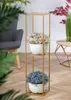 Howhomely Sgabello per fiori in metallo oro 100 cm - Anteprima dell’immagine prodotto 2