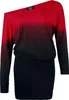 RED by EMP Damen schwarz/rotes kurzes Kleid mit Farbverlauf Produktbild-Vorschau 2