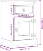 vidaXL Nachttisch Corona 45x35x64 cm Massivholz Kiefer Produktbild-Vorschau 8