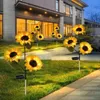 2x Solar LED Sonnenblumen Gartenleuchte Außen Steckleuchte Produktbild-Vorschau 11
