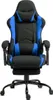 A black and blue gaming chair is shown from the front against a white background. Produktbild-Vorschau