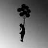 Wallity, Banksy - 12, Wanddeko, Schwarz, Metall, 100 x 34 Produktbild-Vorschau 5