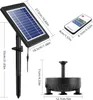 Diagram showing dimensions of a solar-powered water pump kit, including the solar panel, remote control, and pump. Podgląd zdjęcia produktu