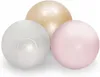 Three soft plastic balls in different pastel colors are arranged in a group on a white background. Anteprima dell’immagine prodotto