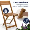 CASARIA® Balkonmöbel Set 2 Personen Wetterfest Holz Produktbild-Vorschau 3