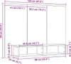 Set mobile TV vidaXL in rovere Artisan 120 x 23,5 x 90 cm Anteprima dell’immagine prodotto 8