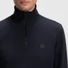 Hugo Boss Pullover Stehkragen dunkelblau einfarbig Produktbild-Vorschau 8
