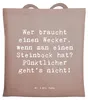 Mr. & Mrs. Panda Tote Bag Spruch Steinbock Wecker - Braun Produktbild-Vorschau 1