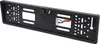 A black license plate frame with a built-in backup camera. Produktbild-Vorschau
