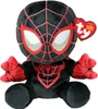 A plush toy of Spider-Man (Miles Morales) sitting down, facing forward. Produktbild-Vorschau