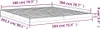 A diagram showing the dimensions of a wooden bed frame. Produktbild-Vorschau