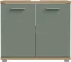 Mobile sottolavabo, 2 ante, finitura rovere e verde salvia, Anteprima dell’immagine prodotto 3