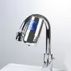 A close-up shot of a chrome faucet with a water filter attached. Produktbild-Vorschau