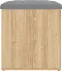 A close-up, front-facing view of a storage bench. Produktbild-Vorschau