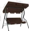 vidaXL Hollywood Swing Coffee Brown 170 × 110 × 153 cm Náhľad obrázku produktu 7