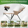 COSTWAY Campingstuhl mit Fußstütze, Klappstuhl bis 150 kg Produktbild-Vorschau 5