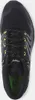 Top-down view of a black hiking shoe with yellow accents and a green insole. Produktbild-Vorschau