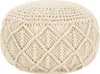 Makramee Sitzpuff Handgefertigt 45 x 30 cm Baumwolle Produktbild-Vorschau 1