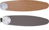 Two ceiling fan blades, one wood-grain and one gray, are displayed side-by-side on a white background. Anteprima dell’immagine prodotto
