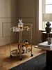 Design Servierwagen Gold 67x79 cm Mobile Mini Bar, Produktbild-Vorschau 2