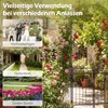 COSTWAY Rosenbogen mit Tür&Erdspieße, Gartenbogen aus Produktbild-Vorschau 6