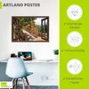 ARTland Poster Rosen auf Balkon Toskana, braun Größe: 70x50 Produktbild-Vorschau 3