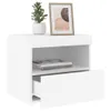 Comodini con luci LED 2 pz. Bianco 50x40x45 cm Anteprima dell’immagine prodotto 5