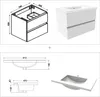 Waschtisch mit Unterschrank 80cm Alast Badmöbel Set Weiß Produktbild-Vorschau 6