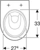 Geberit staand toilet met diepspuiting, model Renova, met Productafbeelding-voorbeeld 1
