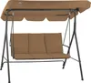 HinHocker Hollywoodschaukel 3-Sitzer mit Sonnendach, Braun, Produktbild-Vorschau 1