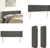 vidaXL Kopfteil mit Ohren Dunkelgrau 163x16x78/88 cm Samt - Produktbild-Vorschau 1