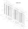 Kermi Faltwand Vario 2000 FW3 500x1400mm silber mattglanz Produktbild-Vorschau 3