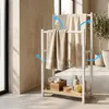 Portasciugamani Relaxdays con ripiano, dimensioni: 80 x 42 Anteprima dell’immagine prodotto 2