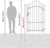 vidaXL Gartentor mit Schloss Woerden Grau 175 x 100 cm Produktbild-Vorschau 3