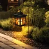 2er Set LED Solarlaterne, Erdspieß, Kerze, schwarz, H 68 cm Produktbild-Vorschau 3