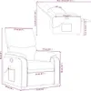 vidaXL Fauteuil de massage gris foncé Tissu Voir les images du produit 7