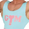 Detailaufnahme Druck auf dem Einteiler im Bereich des Oberkörpers "GYM" von Vorne Produktbild-Vorschau