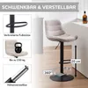 Meisterhome Barhocker 2er Set Beige Stoff – Produktbild-Vorschau 4
