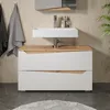 Meuble sous vasque simple Vicco Marelle Blanc/Chêne Artisan Voir les images du produit 5