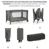 A collage of images showing the steps to fold a travel crib. Podgląd zdjęcia produktu
