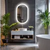 Miroir de salle de bain ovale Vrygle Bluetooth 50 x 80 cm, Voir les images du produit 3