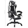 vidaXL Gaming-Stuhl mit RGB LED-Leuchten Weiß und Schwarz Produktbild-Vorschau 11
