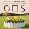 Floranica Vlnitý záhradný plot drevený 200 x 40 cm, Biela – Náhľad obrázku produktu 4