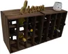 4er Set Weinregal 16er dunkel Abstellregal Weingestell Produktbild-Vorschau 2